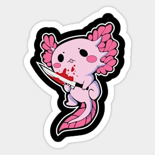 Psycholotl - Funny Psycho Axolotl Sticker